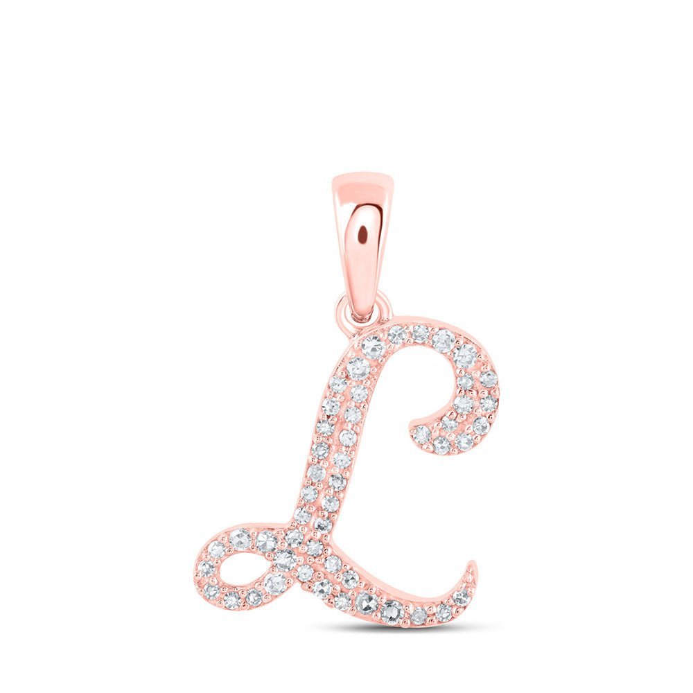 Rose Gold Diamond Initial Pendant - Personalized Elegance in Every Letter - Splendid Jewellery