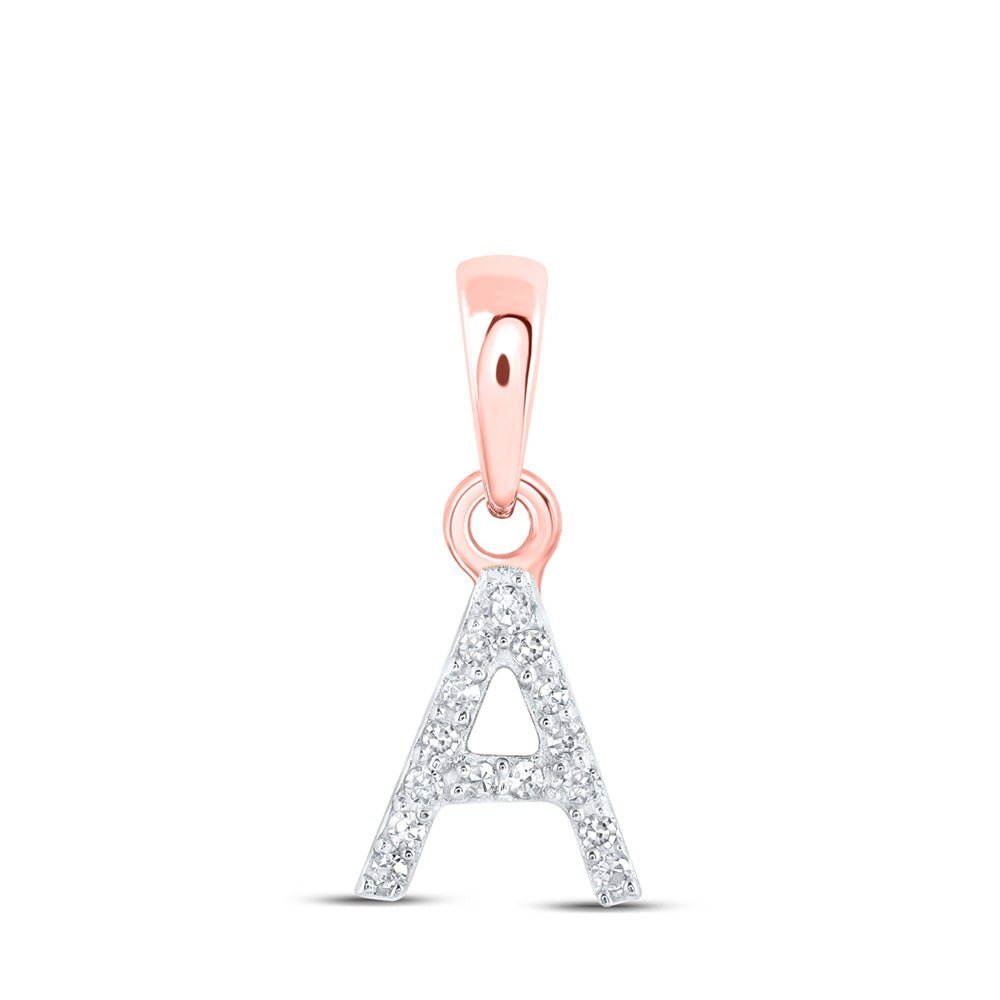 Rose Gold Diamond Initial Pendant: Personalized Elegance in Every Letter - Splendid Jewellery