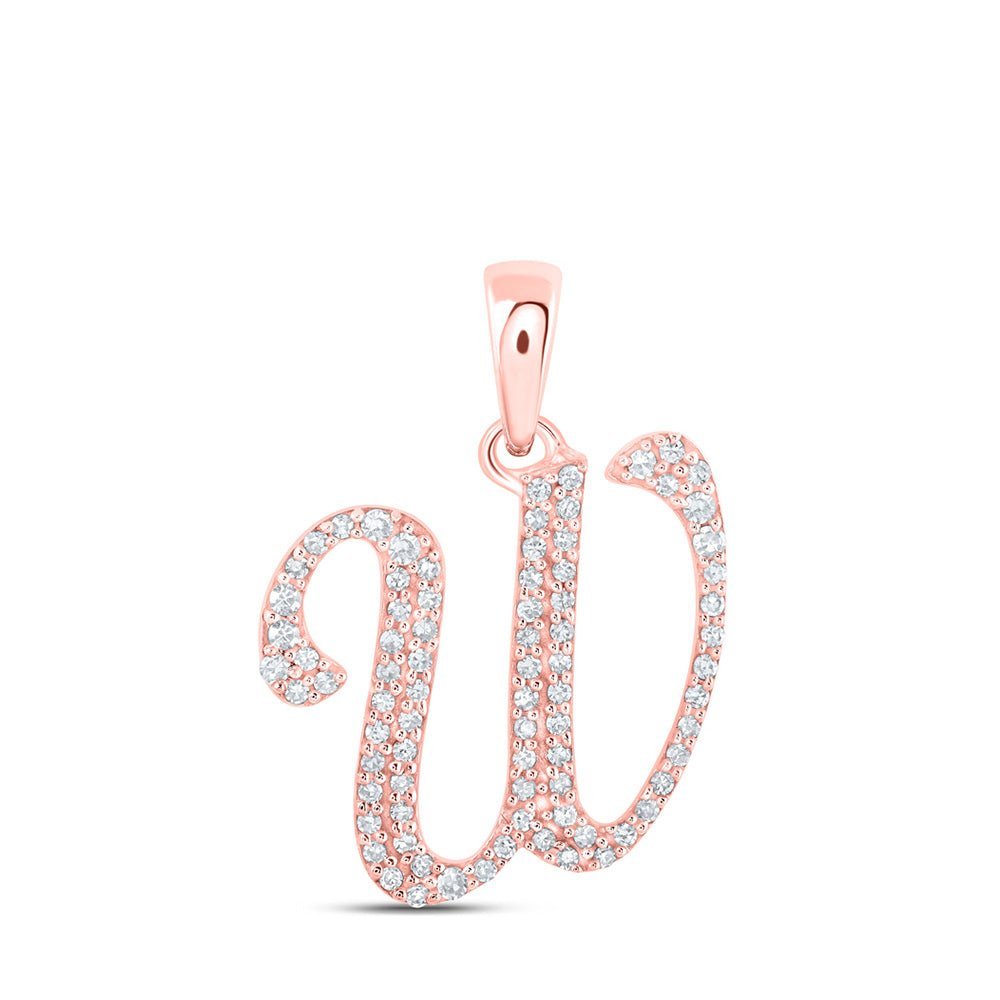 Rose Gold Diamond Initial Pendant | Personalized Elegance Necklace - Splendid Jewellery