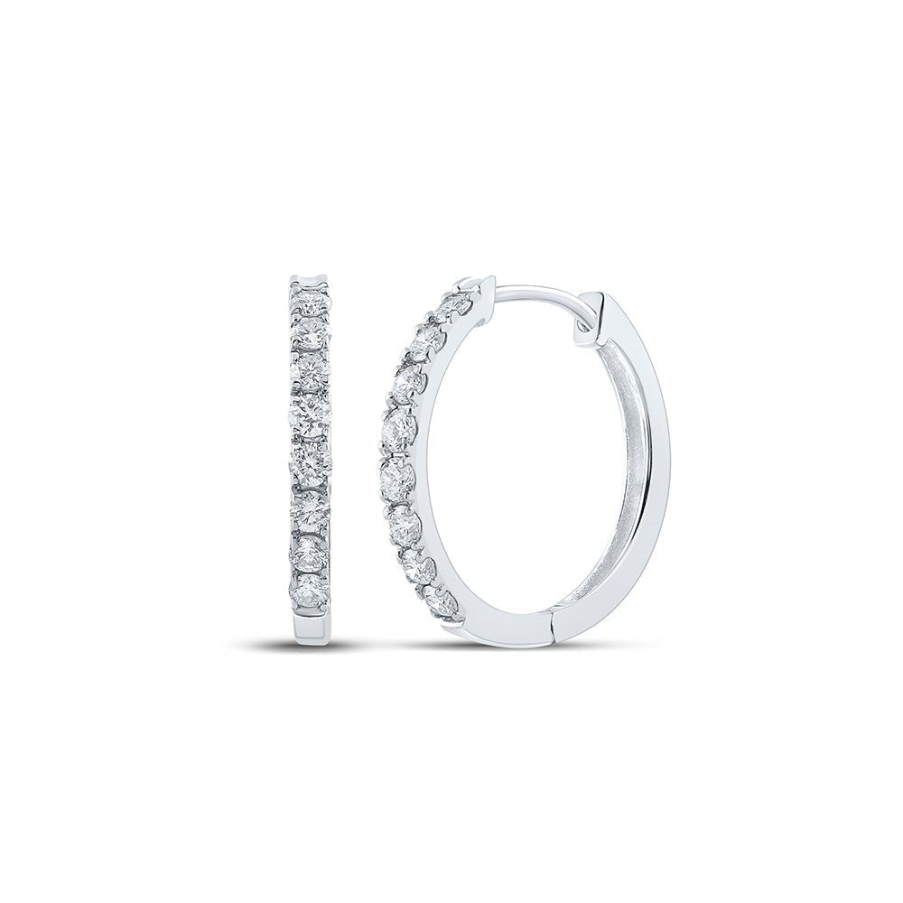 Sparkling Diamond Delight Hoop Earrings - Splendid Jewellery