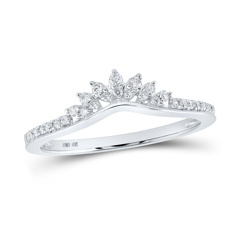 Sparkling Elegance: 10kt White Gold Diamond Enhancer Wedding Band - Splendid Jewellery
