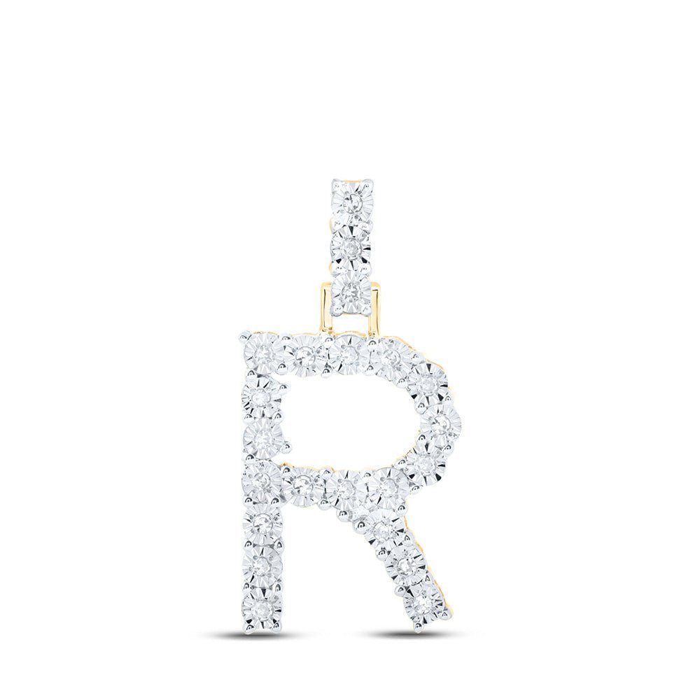 Sparkling Gold Initial Pendant with Diamond Accents - Splendid Jewellery
