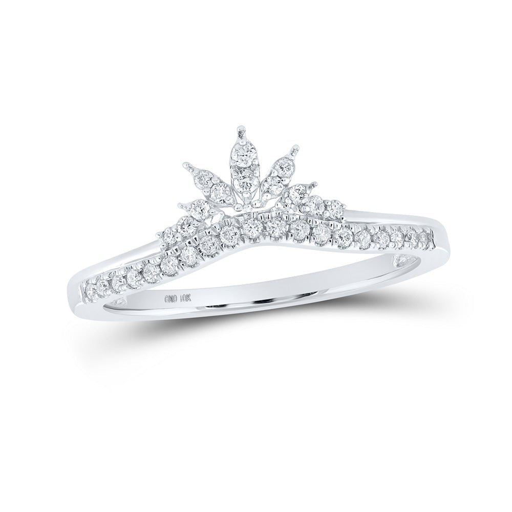 Sparkling White Gold Diamond Wedding Band Enhancer - 1/6 Cttw - Splendid Jewellery