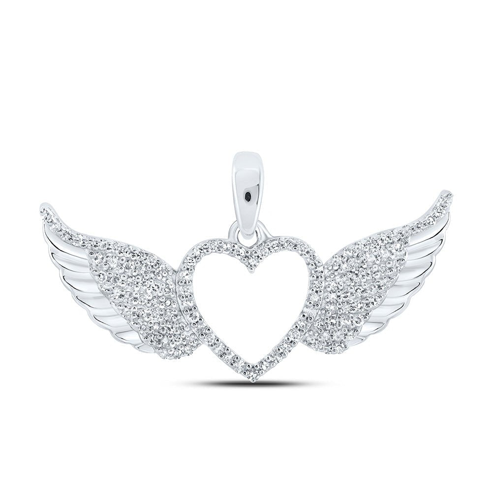 Sparkling Wings of Love Diamond Pendant - Splendid Jewellery
