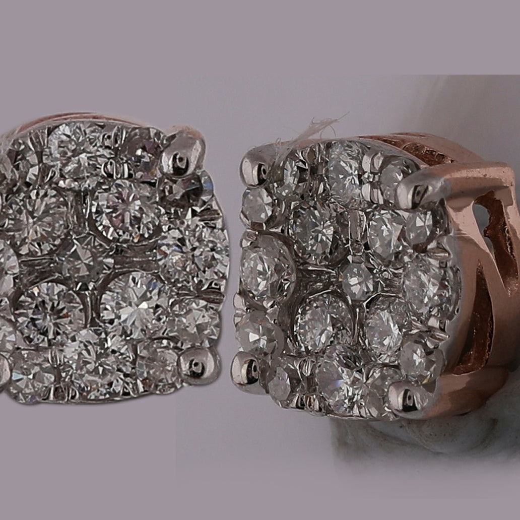 Splendid Jewellery 10kt Rose Gold Mesmerizing Diamond Cluster Earrings - Splendid Jewellery