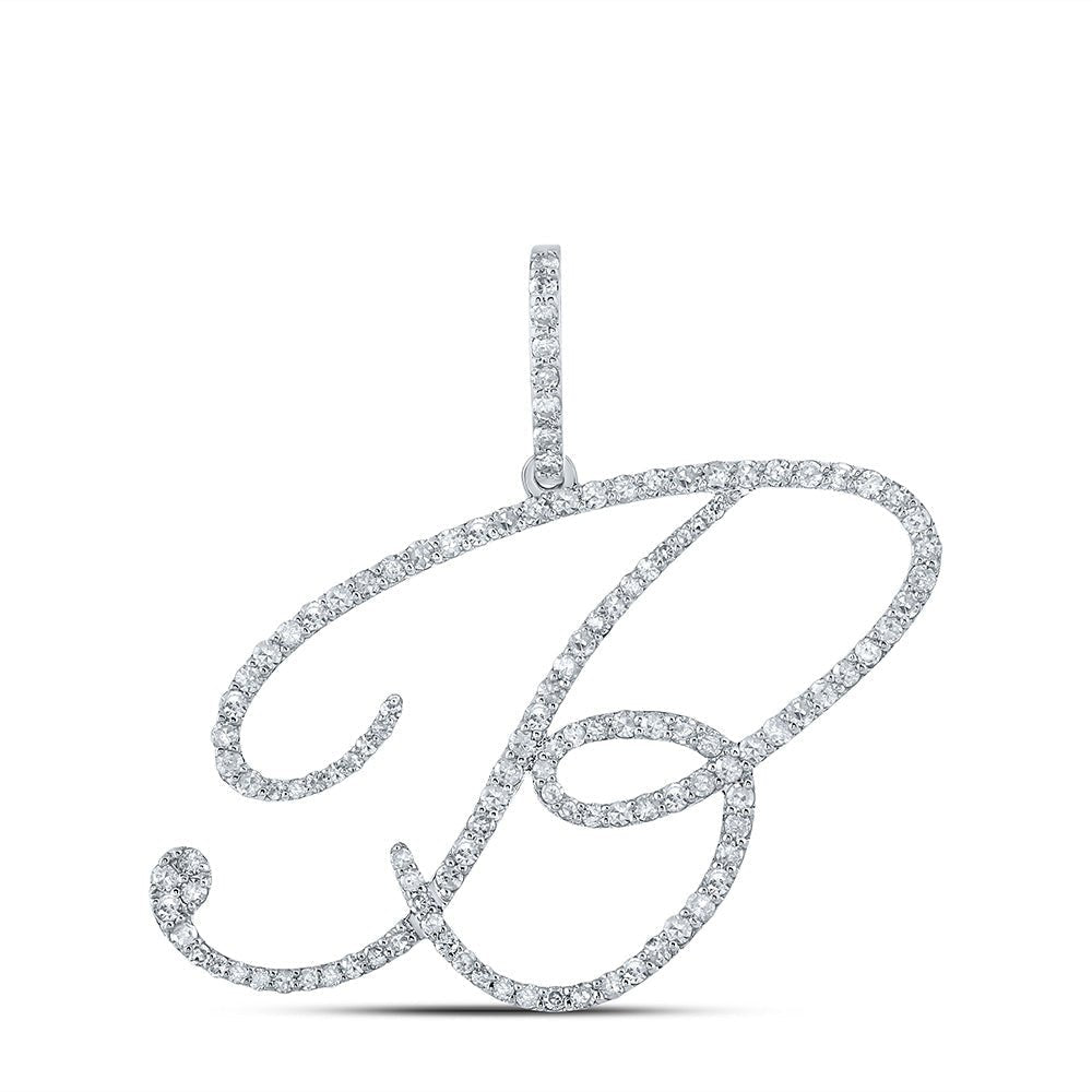 Splendid Jewellery 10kt White Gold B Initial Diamond Pendant: A Mesmerizing Symbol of Individuality and Elegance - Splendid Jewellery