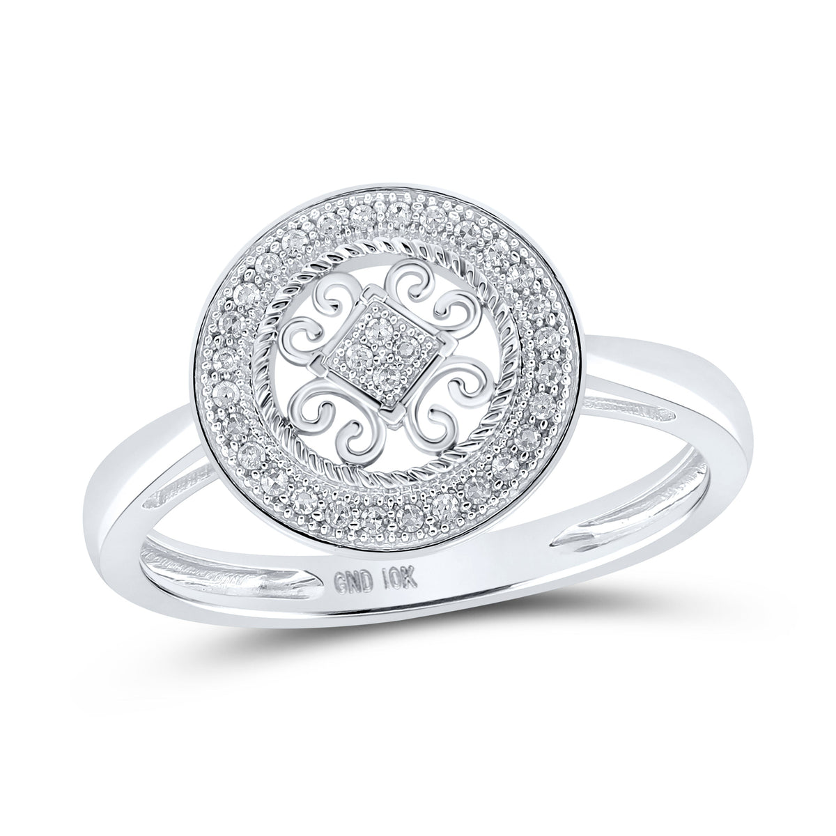 Splendid Jewellery 10kt White Gold Circle of Brilliance Diamond Fashion Ring - Splendid Jewellery