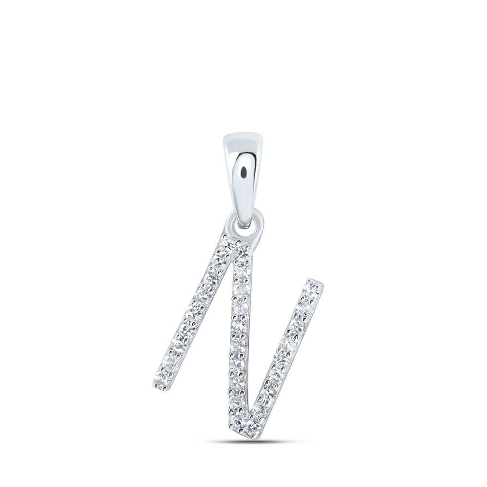 Splendid Jewellery 10kt White Gold Diamond Initial Necklace - Splendid Jewellery