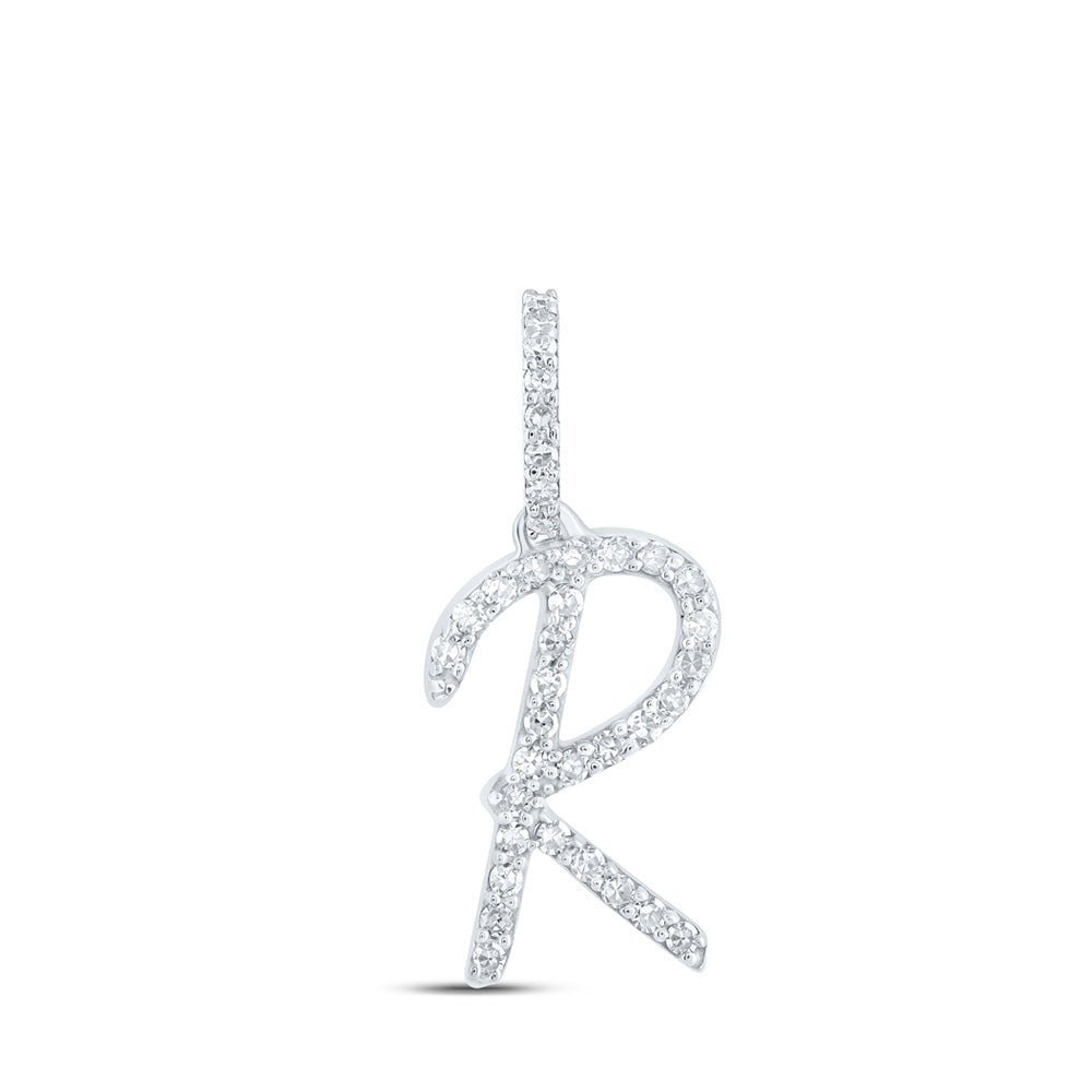 Splendid Jewellery 10kt White Gold Diamond Initial Pendant - Splendid Jewellery