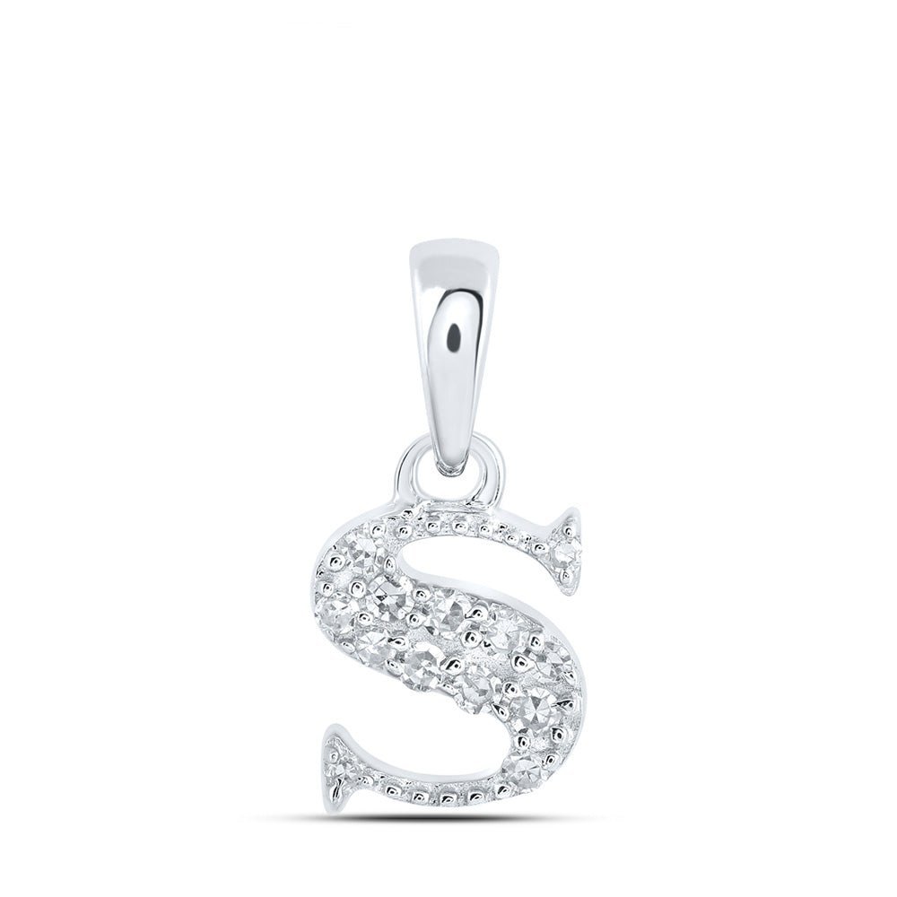 Splendid Jewellery 10kt White Gold Diamond Initial Pendant - Splendid Jewellery