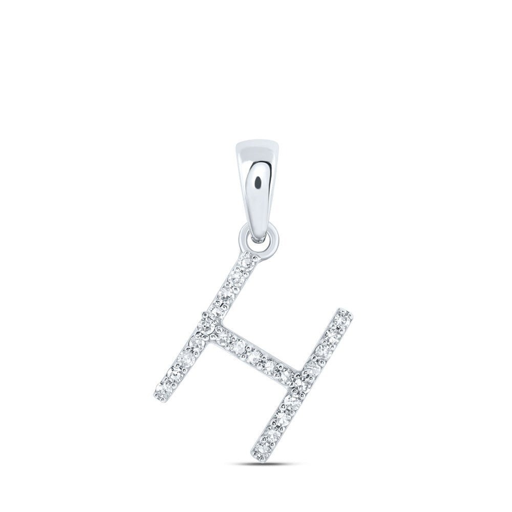 Splendid Jewellery 10kt White Gold Diamond Initial Pendant - Splendid Jewellery