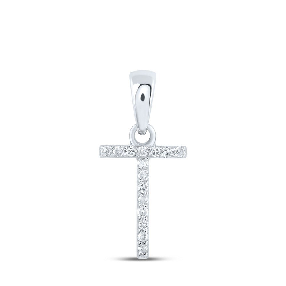 Splendid Jewellery 10kt White Gold Diamond Initial Pendant - Splendid Jewellery