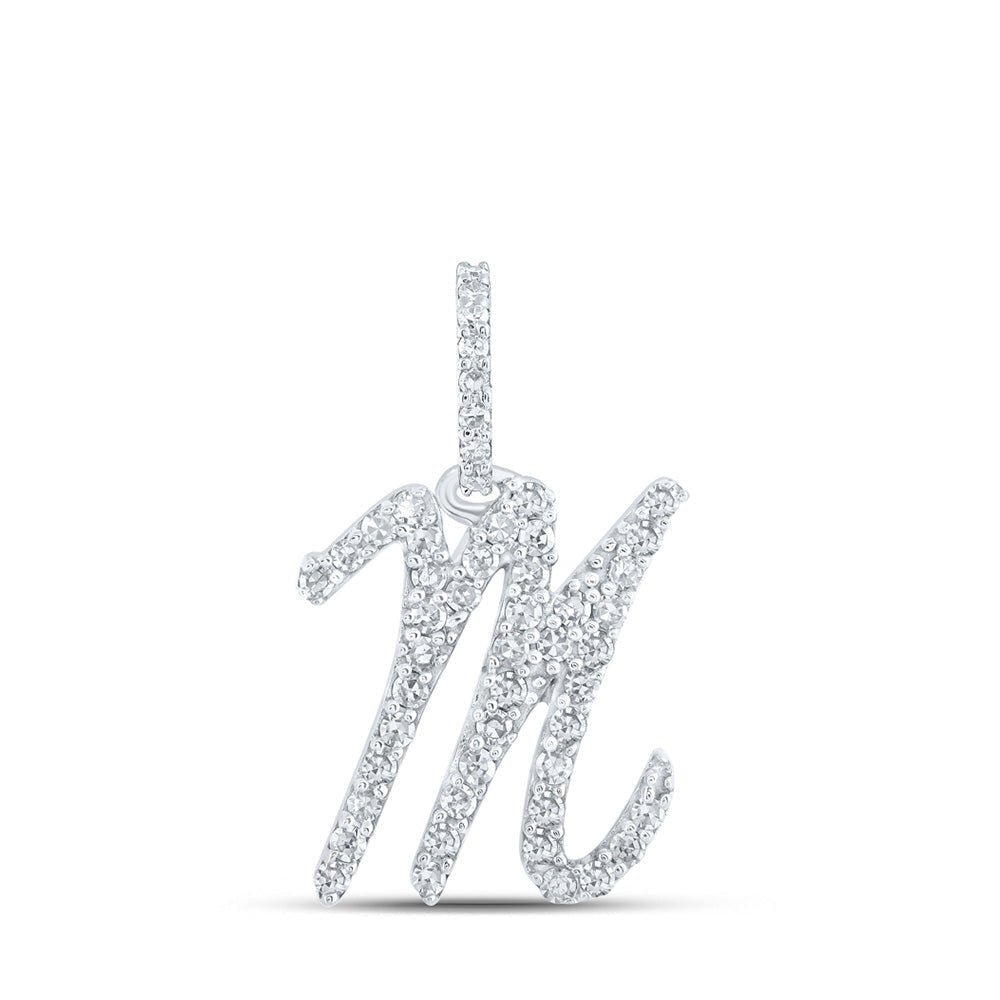 Splendid Jewellery 10kt White Gold Diamond Initial Pendant - Splendid Jewellery