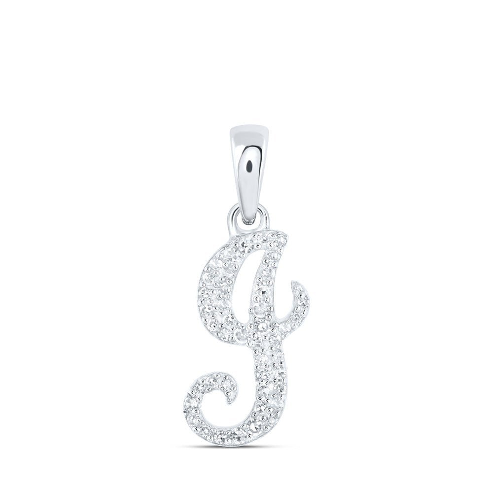 Splendid Jewellery 10kt White Gold Diamond Initial Pendant - Personalized Elegance - Splendid Jewellery