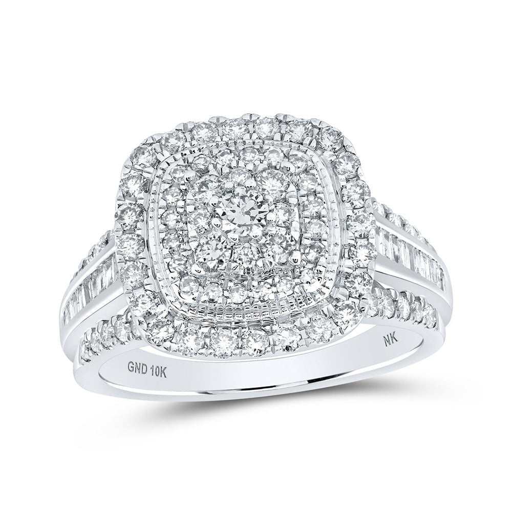 Splendid Jewellery 10kt White Gold Diamond Square Fashion Ring - Splendid Jewellery
