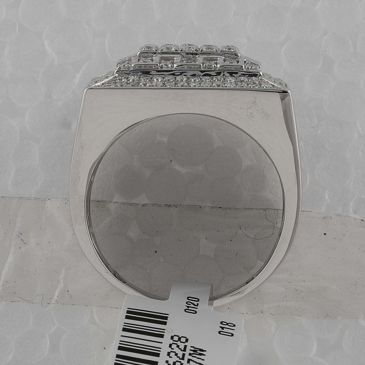 Splendid Jewellery 10kt White Gold Men's Square Diamond Ring - 1 - 3/4 Cttw - Splendid Jewellery