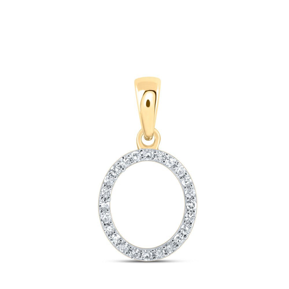 Splendid Jewellery 10kt Yellow Gold Diamond Initial & Letter Pendant - Splendid Jewellery