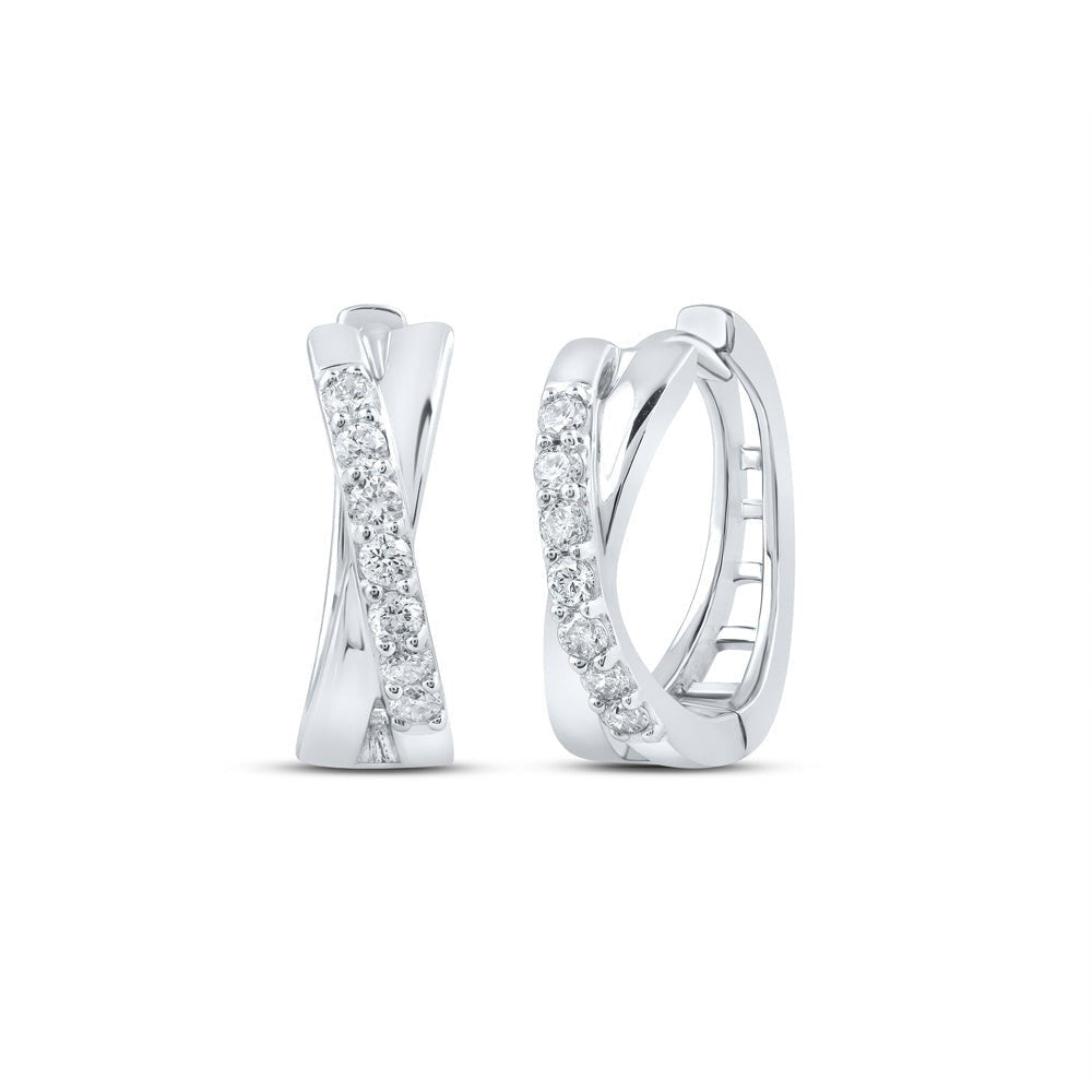 Splendid Jewellery's Diamond Brilliance White Gold Hoop Earrings - Splendid Jewellery
