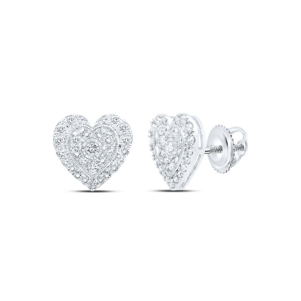 Splendid Jewellery's Diamond Heart Elegance Earrings - Splendid Jewellery
