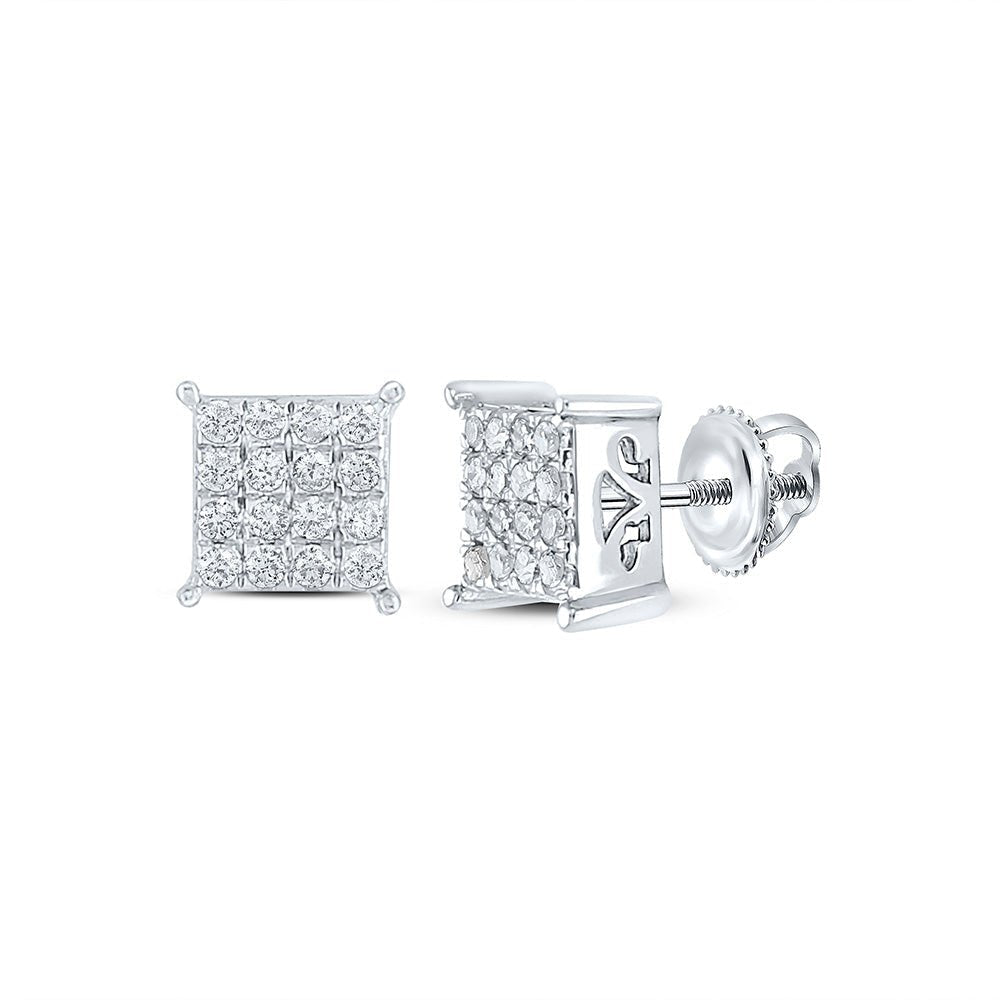 Splendid Jewellery's White Gold Diamond Square Earrings: A Modern Twist of Elegance - Splendid Jewellery