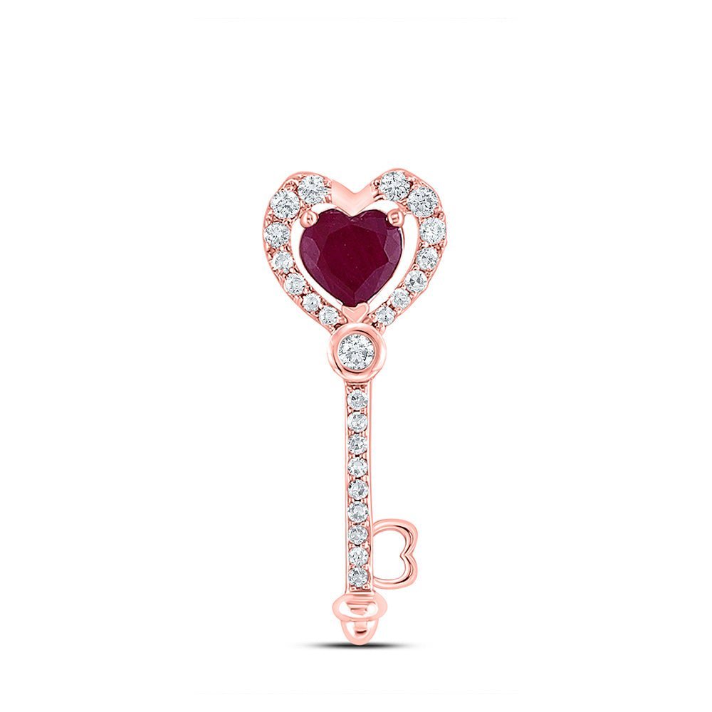 Splendid Love Story Ruby Heart Pendant - Splendid Jewellery
