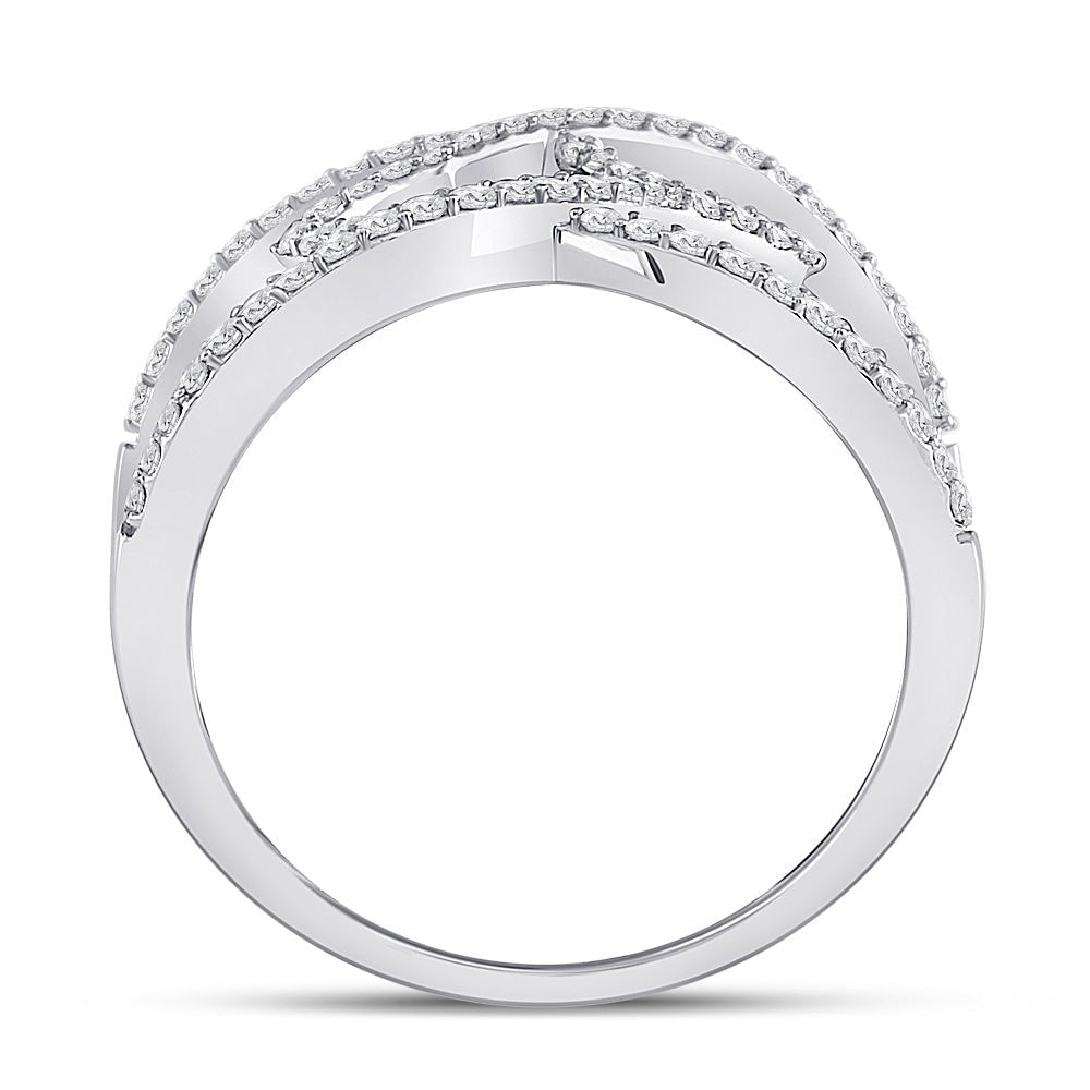Stellar Sparkle | 14kt White Gold Diamond Starburst Negative Space Ring 1/2 Cttw | Splendid Jewellery - Splendid Jewellery