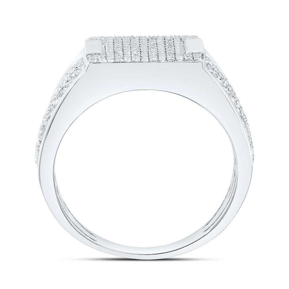 Sterling Silver Diamond Men's Ring 1/3 Cttw - Splendid Jewellery