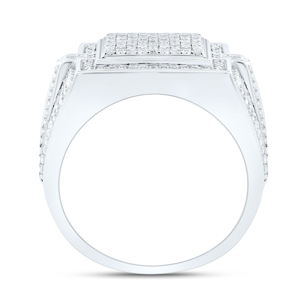 Sterling Silver Diamond Men's Ring 1/3 Cttw - Splendid Jewellery