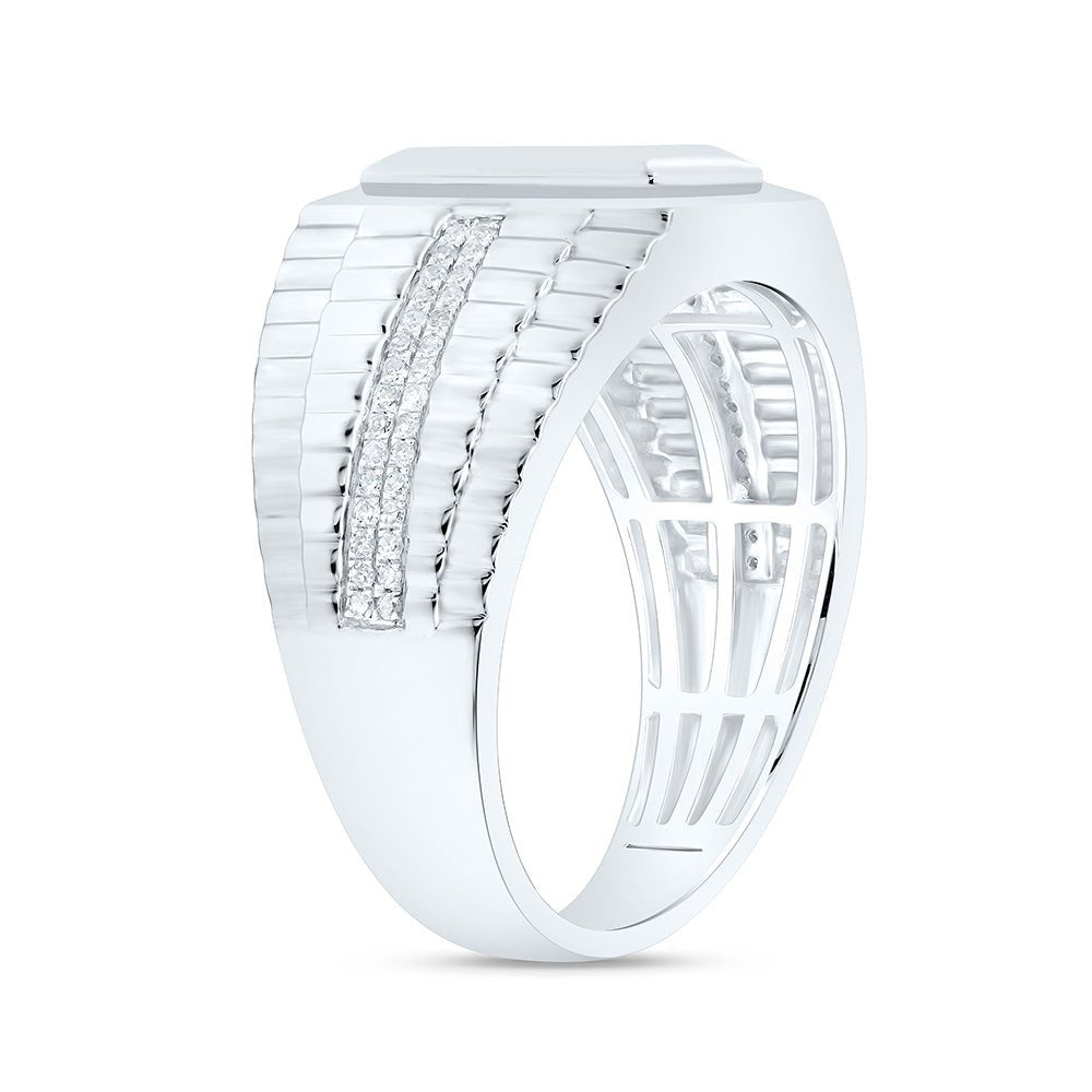 Sterling Silver Diamond Men's Ring 1/4 Cttw - Splendid Jewellery