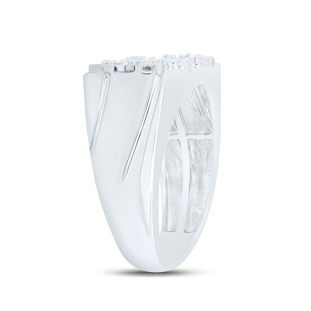 Sterling Silver Diamond Men's Ring 1/4 Cttw - Splendid Jewellery
