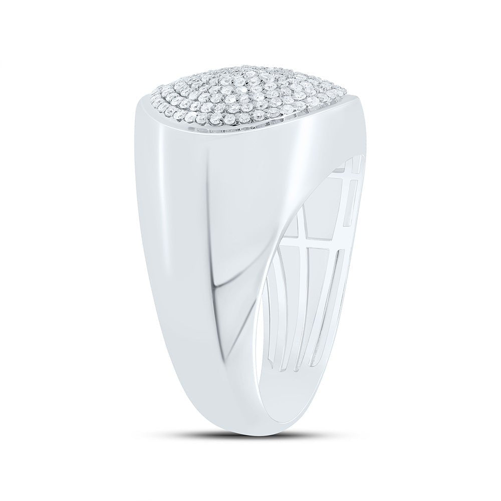 Sterling Silver Diamond Men's Ring 3/4 Cttw - Splendid Jewellery