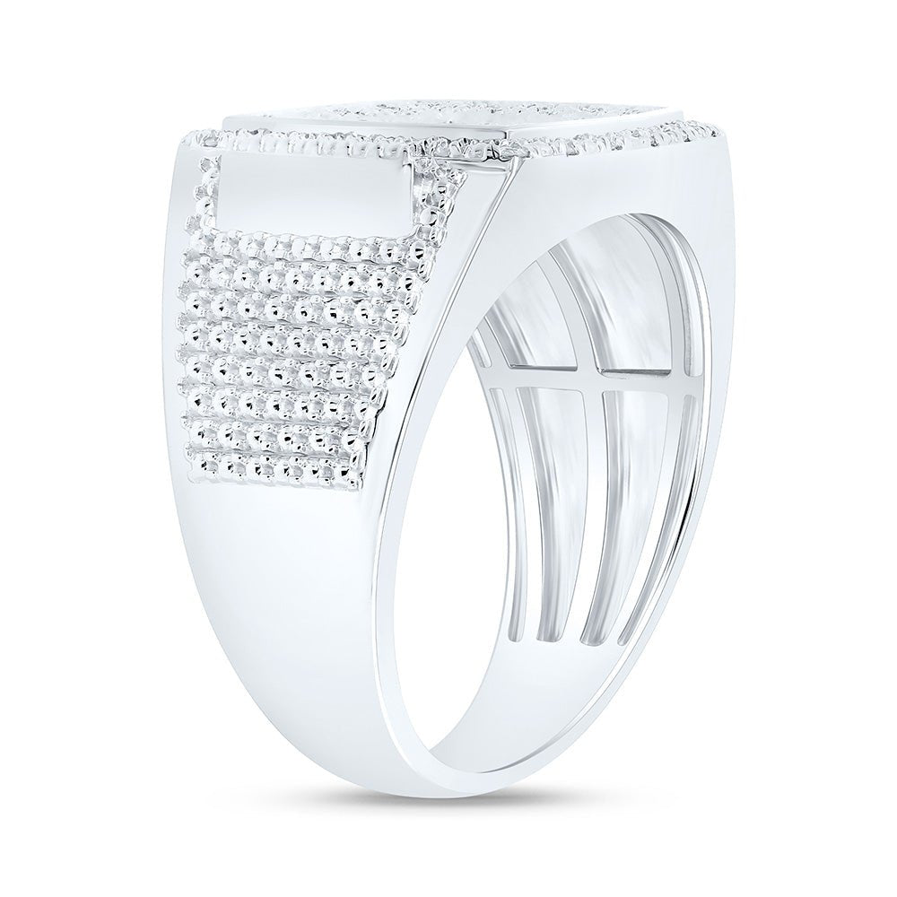 Sterling Silver Diamond Men's Ring 3/8 Cttw - Splendid Jewellery