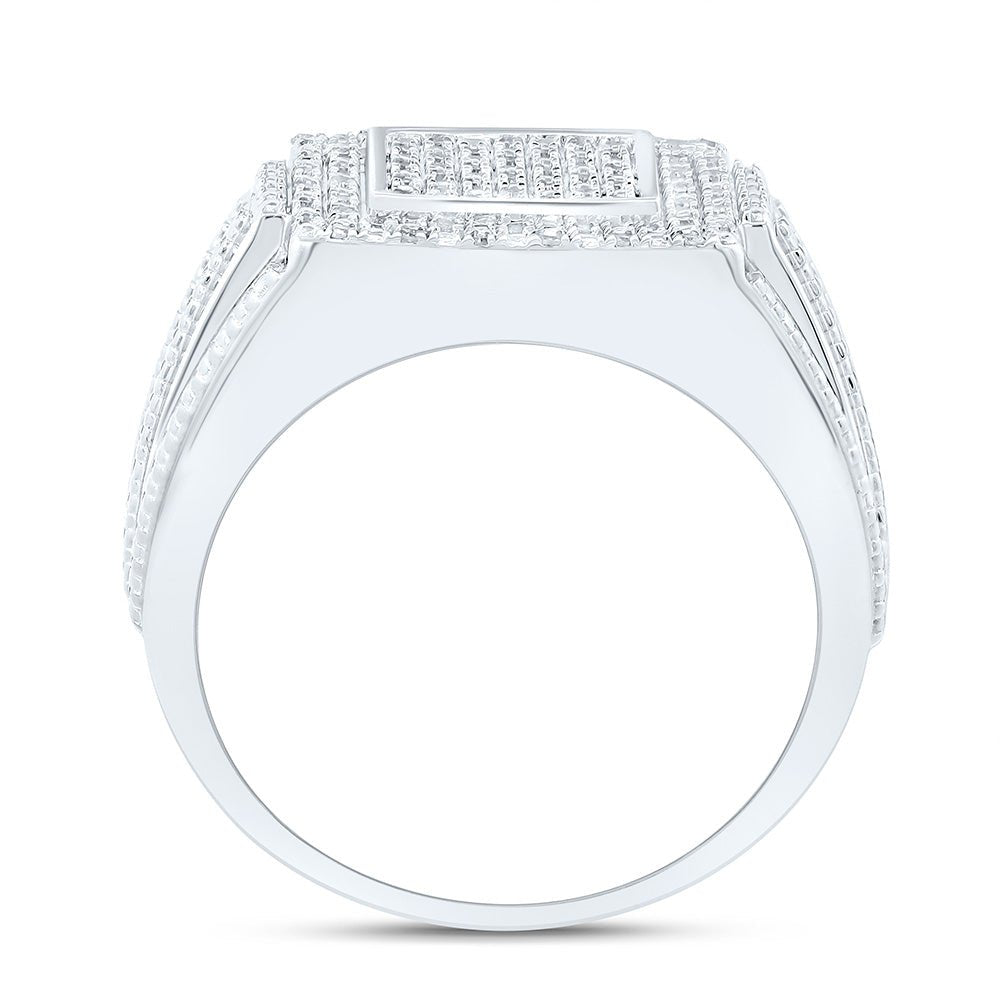 Sterling Silver Diamond Men's Ring 3/8 Cttw - Splendid Jewellery