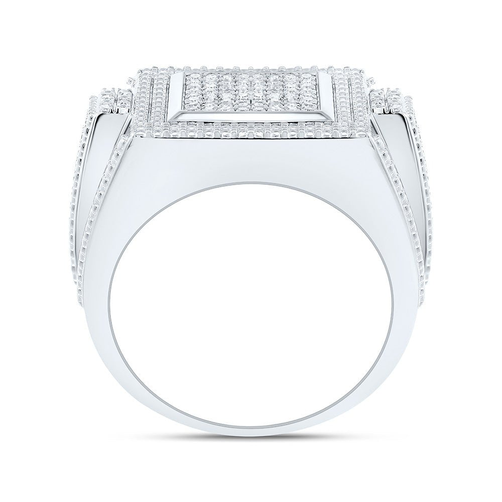Sterling Silver Diamond Men's Ring 3/8 Cttw - Splendid Jewellery