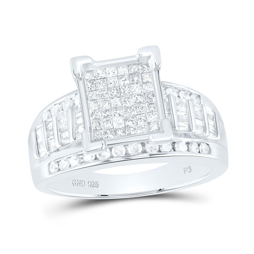 Sterling Silver Diamond Ring 1 Cttw - Splendid Jewellery