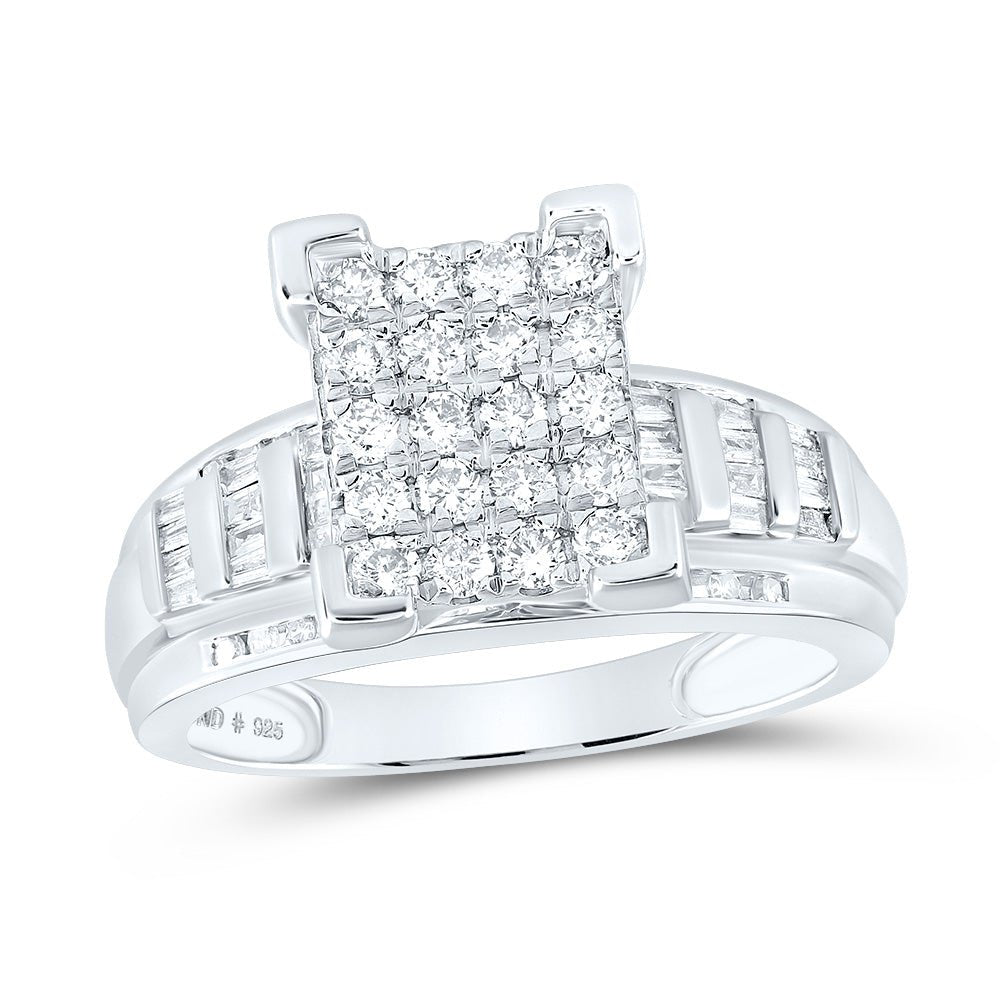 Sterling Silver Diamond Ring 1 Cttw - Splendid Jewellery