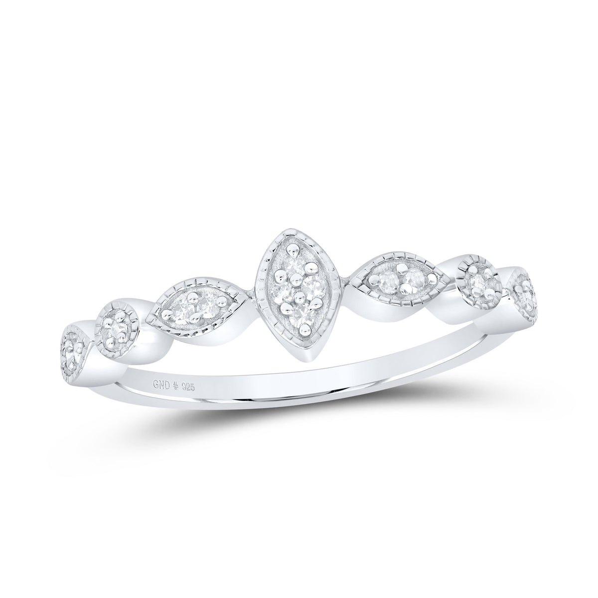Sterling Silver Diamond Ring 1/10 Cttw - Splendid Jewellery