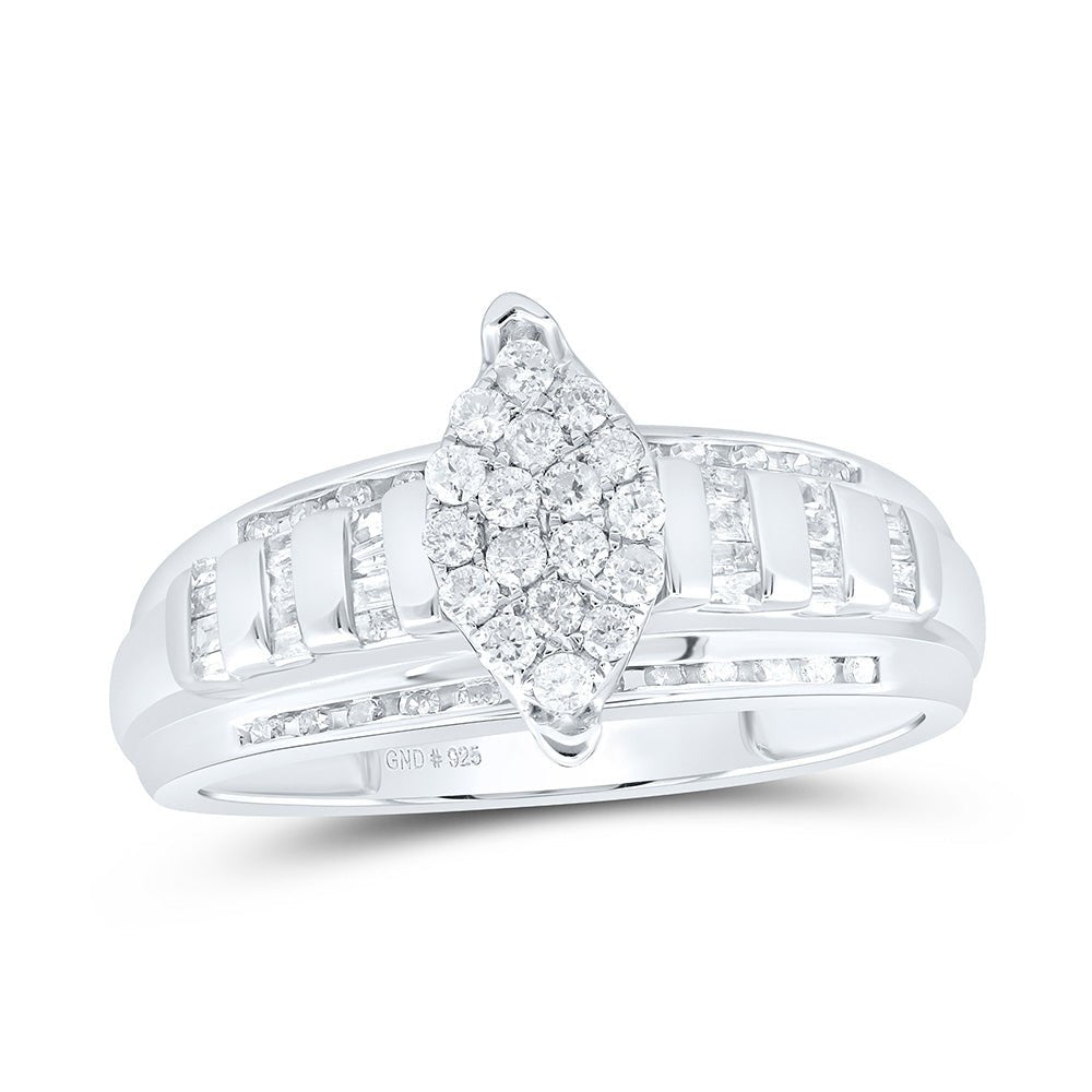 Sterling Silver Diamond Ring 1/2 Cttw - Splendid Jewellery
