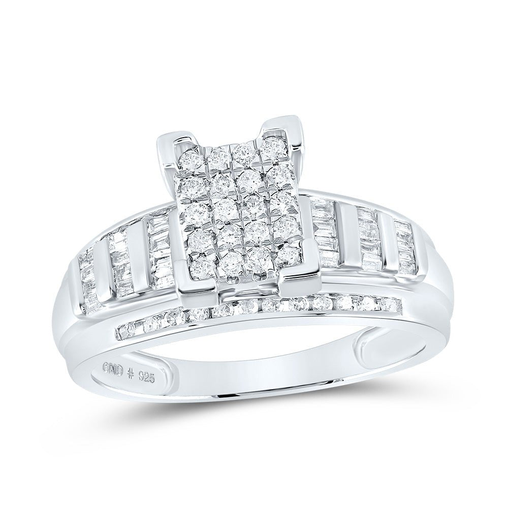 Sterling Silver Diamond Ring 1/2 Cttw - Splendid Jewellery
