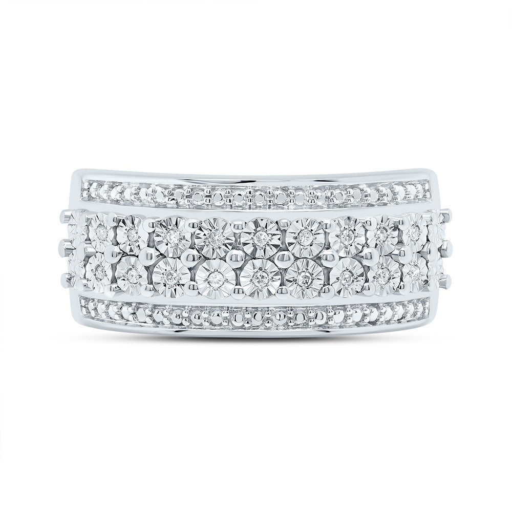 Sterling Silver Diamond Ring 1/20 Cttw - Splendid Jewellery