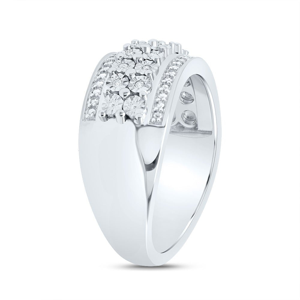 Sterling Silver Diamond Ring 1/20 Cttw - Splendid Jewellery