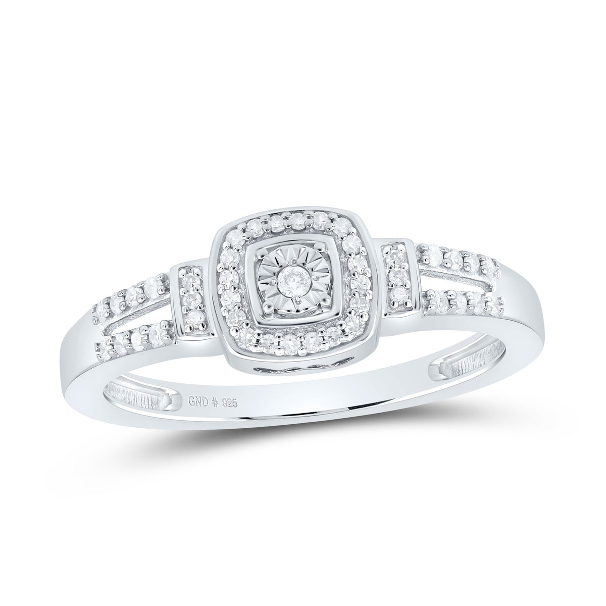 Sterling Silver Diamond Ring 1/6 Cttw - Splendid Jewellery