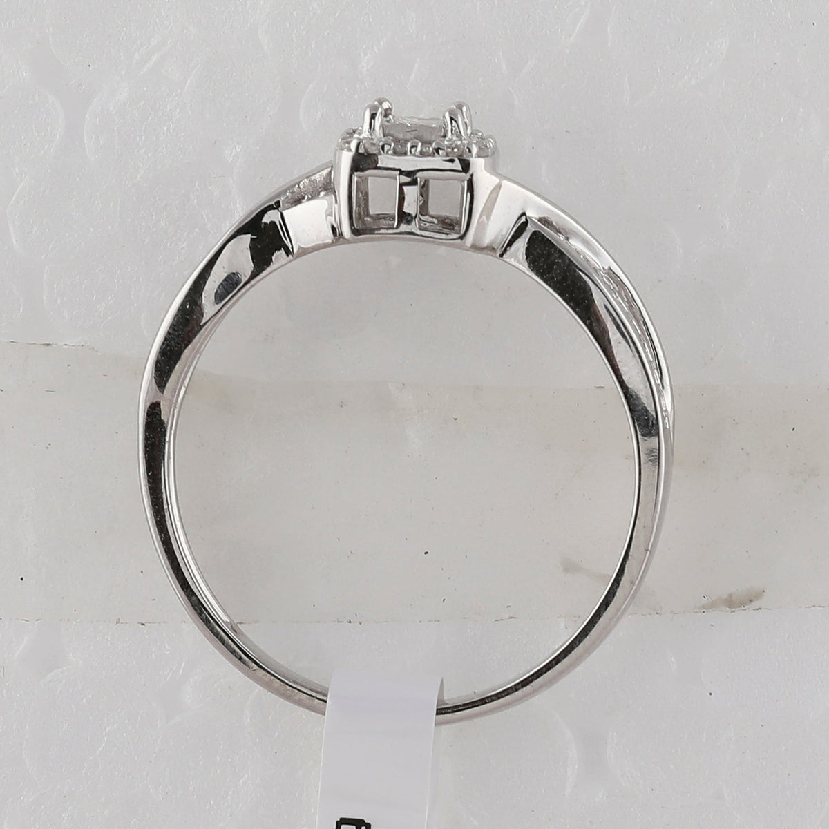 Sterling Silver Princess Diamond Solitaire Promise Bridal Ring 1/8 Cttw - Splendid Jewellery