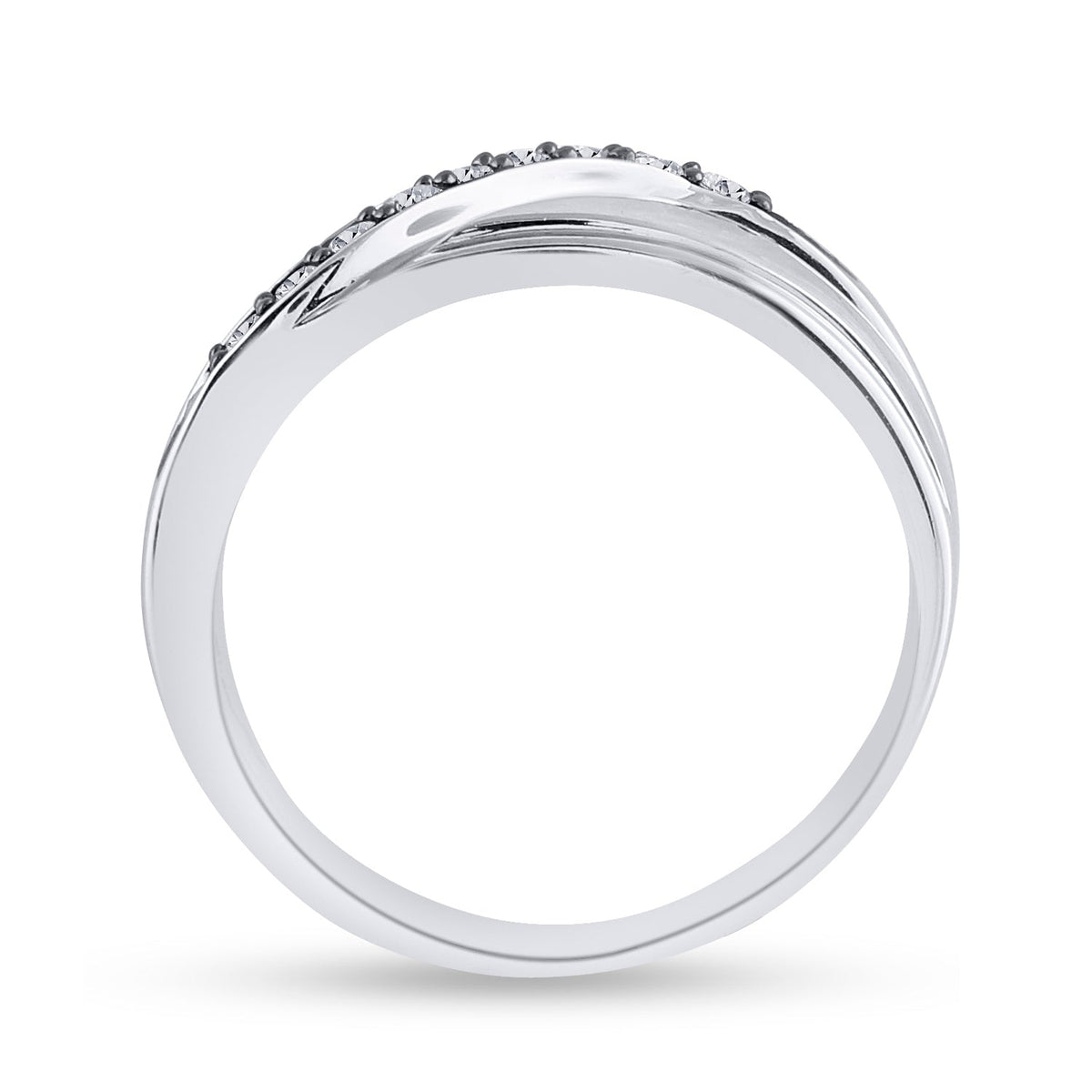 Sterling Silver Round Brown Diamond Wedding Band Ring 1/4 Cttw - Splendid Jewellery