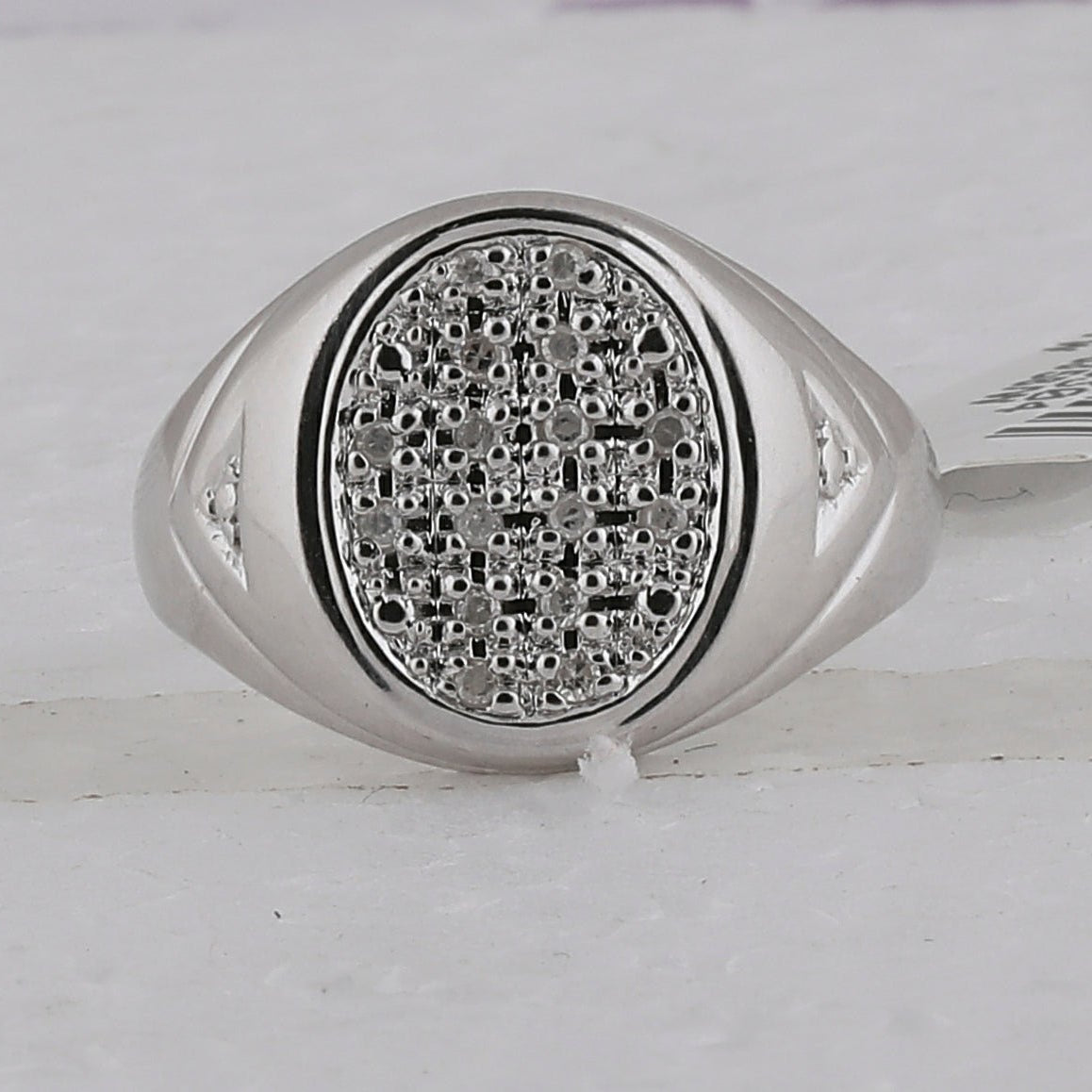 Sterling Silver Round Diamond Fashion Mens Ring 1/6 Cttw - Splendid Jewellery