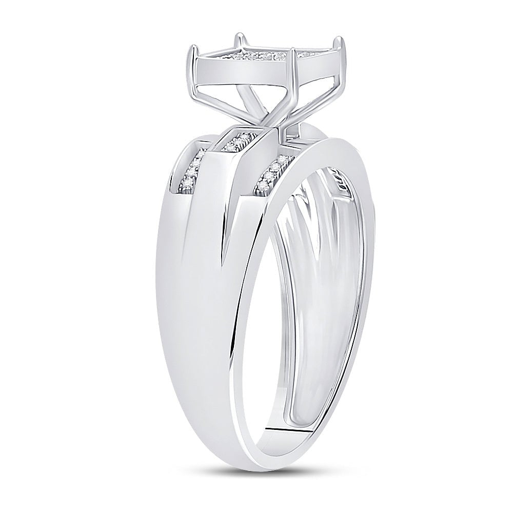 Sterling Silver Round Diamond Gift Micro Pave Ring 1/8 Cttw - Splendid Jewellery