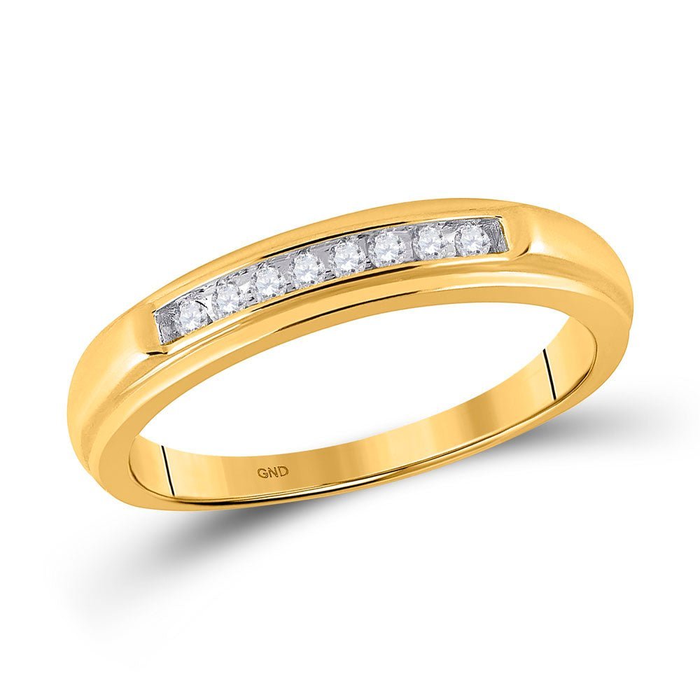 The Dazzling 10kt Yellow Gold His Hers Square Diamond Wedding Set - Splendid Jewellery