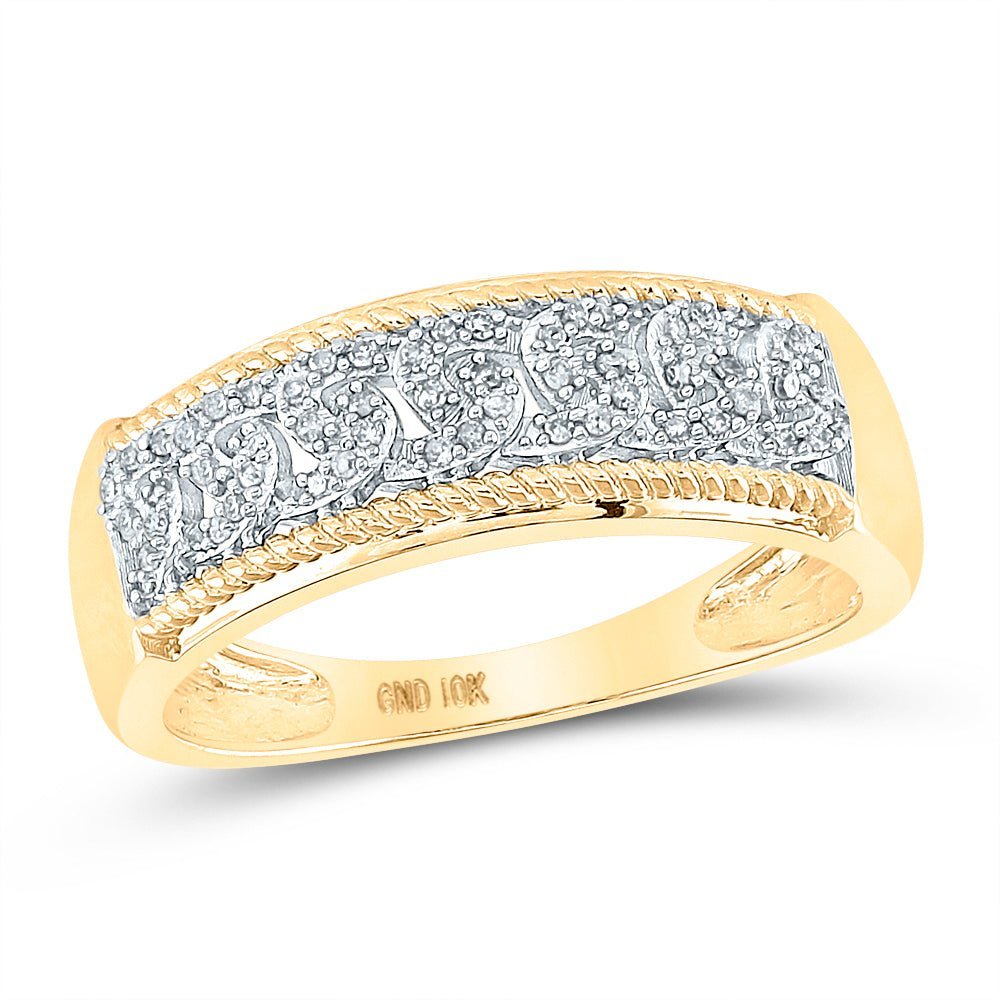 The Radiant Love 10kt Yellow Gold His Hers Round Diamond Cluster Matching Wedding Set 5/8 Cttw - Splendid Jewellery