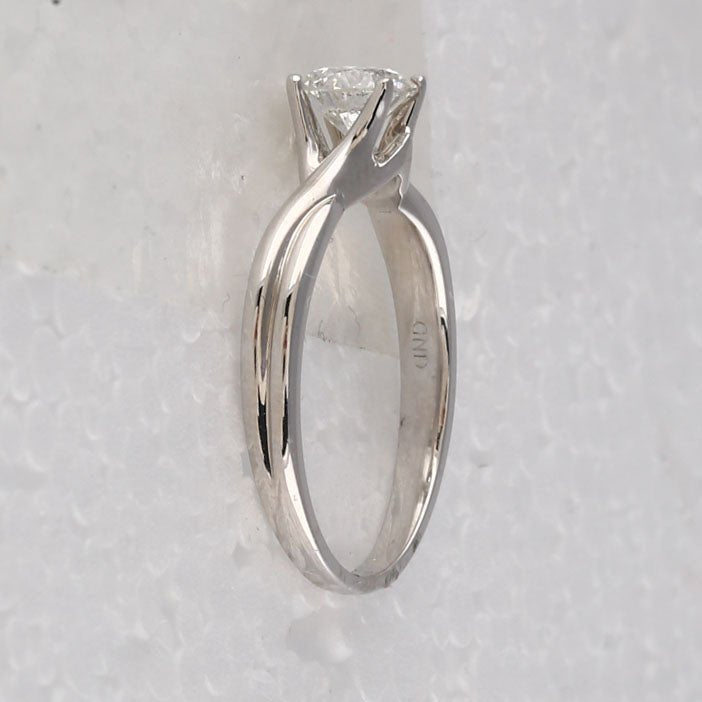 Timeless Love: 14kt White Gold Round Diamond Solitaire Bridal Wedding Engagement Ring - Splendid Jewellery