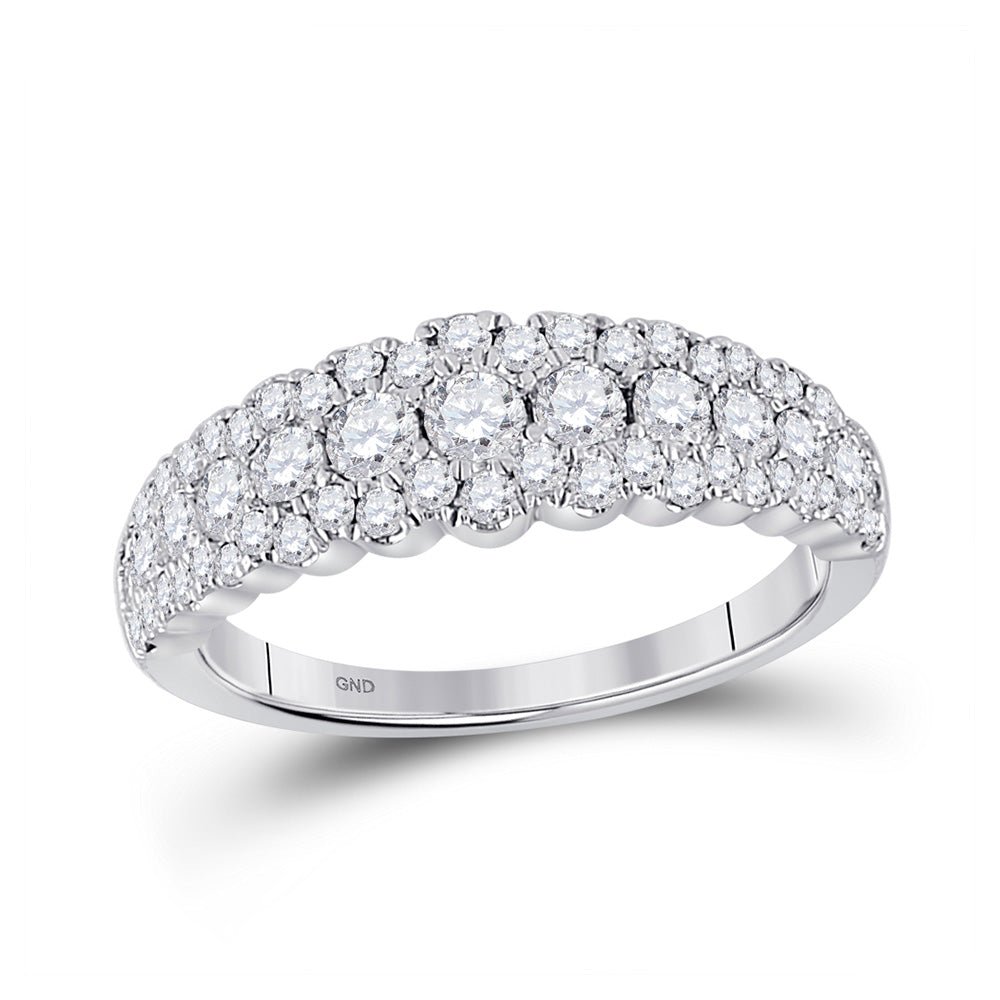 Triple Brilliance 1 Carat Diamond Band | 10kt White Gold Womens Anniversary Ring | Splendid Jewellery - Splendid Jewellery
